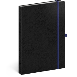 Notes Vivella Classic černý/modrý, linkovaný, 15 × 21 cm