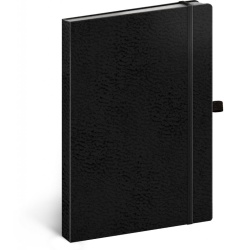 Notes Vivella Classic černý/černý, tečkovaný, 15 × 21 cm