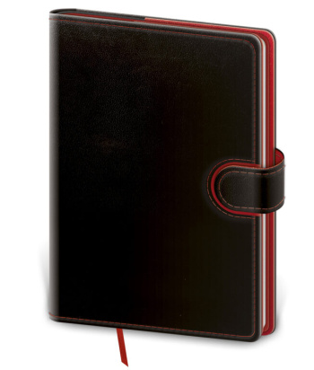 Zápisník Flip L černo/červený