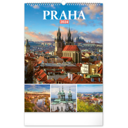 Kalendář Nástěnný kalendář Praha 2024, 33 × 46 cm