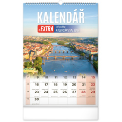 Kalendář Nástěnný kalendář 2024 s extra velkým kalendáriem, 33 × 46 cm