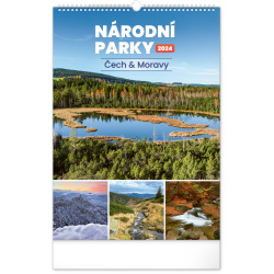 Kalendář Nástěnný kalendář Národní parky Čech a Moravy 2024, 33 × 46 cm