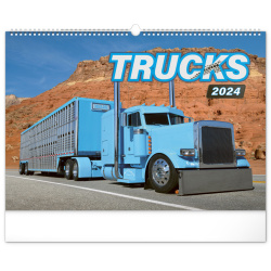 Kalendář Nástěnný kalendář Trucks 2024, 48 × 33 cm
