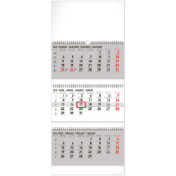 Kalendář Nástěnný kalendář 3měsíční standard skládací CZ 2024, 29,5 × 69,5 cm