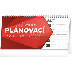 Kalendář Stolní kalendář Plánovací řádkový 2024, 25 × 12,5 cm