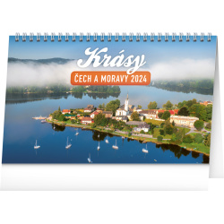 Kalendář Stolní kalendář Krásy Čech a Moravy 2024, 23,1 × 14,5 cm