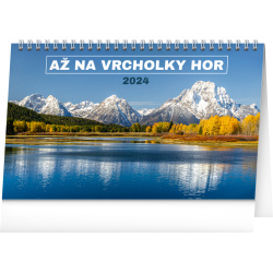 Kalendář Stolní kalendář Až na vrcholky hor 2024, 23,1 × 14,5 cm