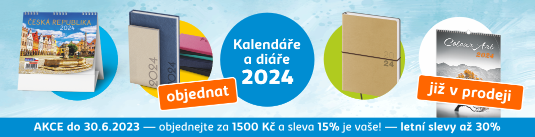Kalendáře a diáře 2024 již v prodeji