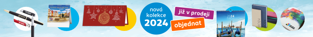 Novoročenky, PF propisky, kalendáře a diáře 2024 již v prodeji