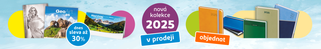 Novoročenky, PF propisky, kalendáře, diáře 2025 již v prodeji