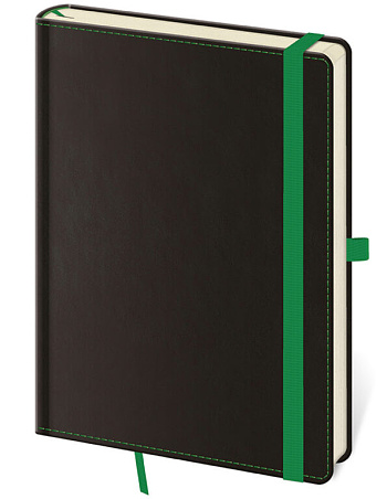 Linkovaný zápisník Black Green L