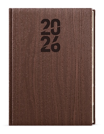 Denní diář - Ctirad s výsekem - Wood - A5 - hnědá