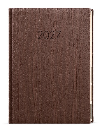 Denní diář - Ctirad s výsekem - Wood - A5 - hnědá