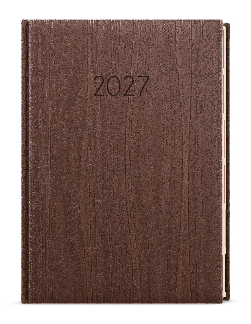 Denní diář - Ctirad s výsekem - Wood - A5 - hnědá