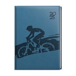 Denní diář - David - Vivella s ražbou - A5 - petrolejová - Kolo