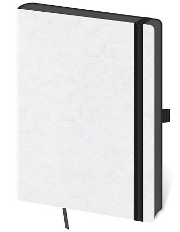 Tečkovaný zápisník Memory L White (čtverečkovaný)