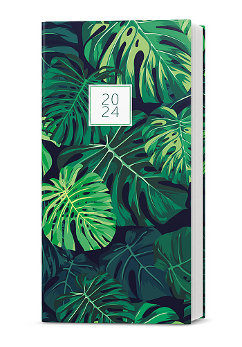 Měsíční diář - Halina - lamino - Monstera