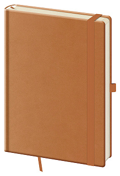 Linkovaný zápisník Print Plus L Natural brown