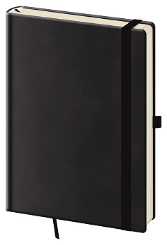 Tečkovaný zápisník Print Plus L Black (čtverečkovaný)