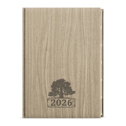 Týdenní diář - Oskar - Wood - A5 - světle hnědá
