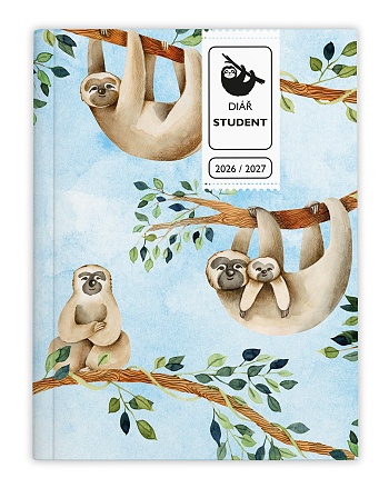 Týdenní diář - Student - V8 - lamino - kapesní - Lenochod