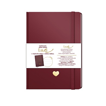 Notes Luxi linky - A5 - lamino - bordó