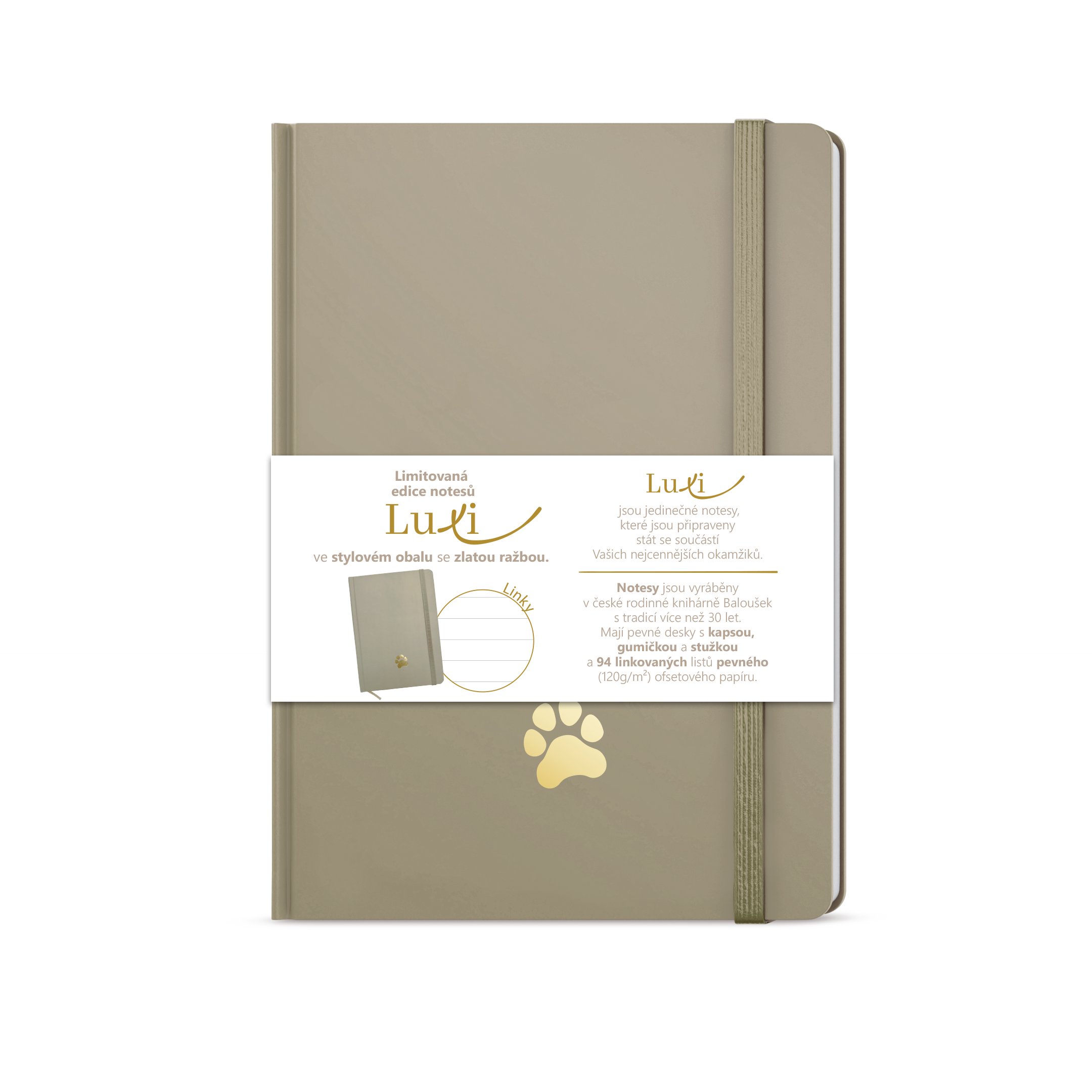 Notes Luxi linky - A5 - lamino - moka