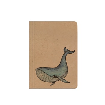 Notes prázdný - A6 - kraft - Velryba