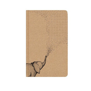 Notes tečkovaný - A5 - kraft - slon