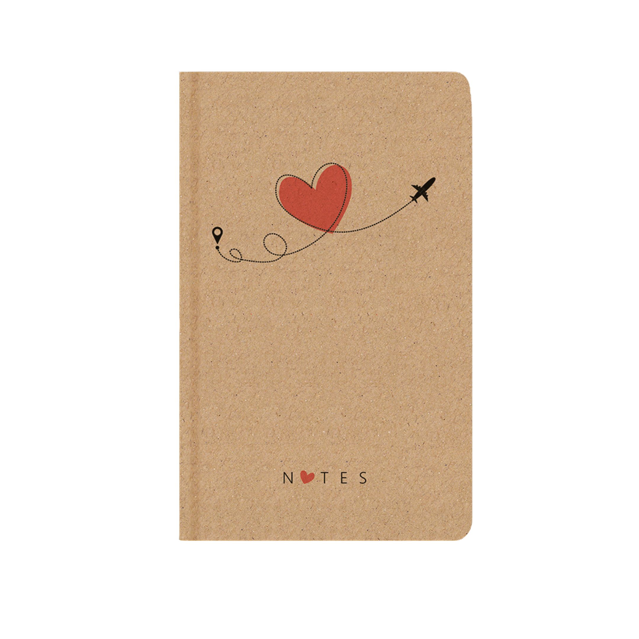 Notes tečkovaný - A5 - kraft - Letadlo