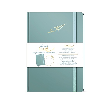 Notes Luxi tečky - A5 - lamino - ledově modrá