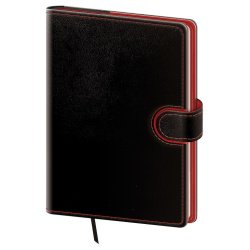 Týdenní diář A5 Flip černo/červený