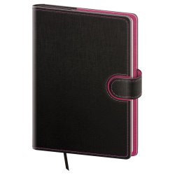 Týdenní diář A5 Flip antracit/magenta
