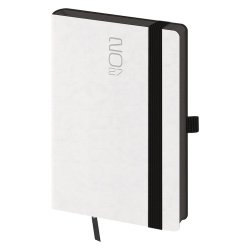 Kapesní diář A6 Memory bílý s gumičkou
