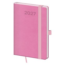 Kapesní diář A6 Print Pop růžový