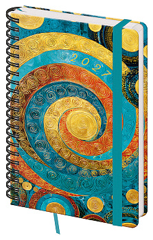 Týdenní diář A5 Twin s poznámkami Spiral