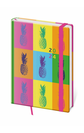 Denní diář A5 Vario Pineapple s gumičkou