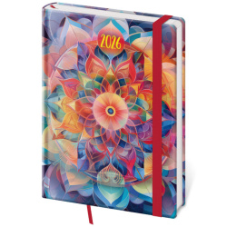 Denní diář A5 Vario Kaleidoscope s gumičkou