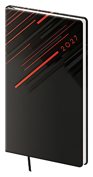 Kapesní diář A6 Vario Red lines