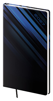 Kapesní diář A6 Vario Blue steel