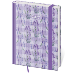 Denní diář B6 Vario Lavender s gumičkou