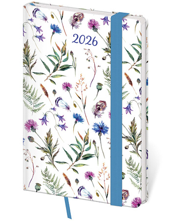 Kapesní diář Vario Wildflowers s gumičkou