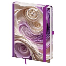 Denní diář A5 Vario Matragi Violet s gumičkou