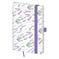 Kapesní diář A6 Vario Lavender s gumičkou