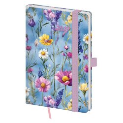 Kapesní diář A6 Vario Wildflowers s gumičkou