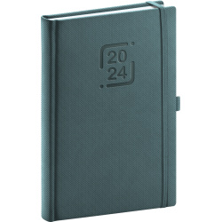 Denní diář Catanella 2024, modrošedý, 15 × 21 cm