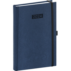 Denní diář Diario 2024, tmavě modrý, 15 × 21 cm