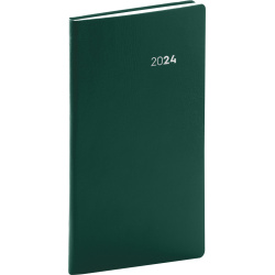 Kapesní diář Balacron 2024, zelený, 9 × 15,5 cm