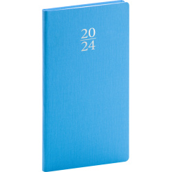 Kapesní diář Capys 2024, modrý, 9 × 15,5 cm