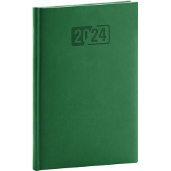 Týdenní diář Aprint 2024, zelený, 15 × 21 cm